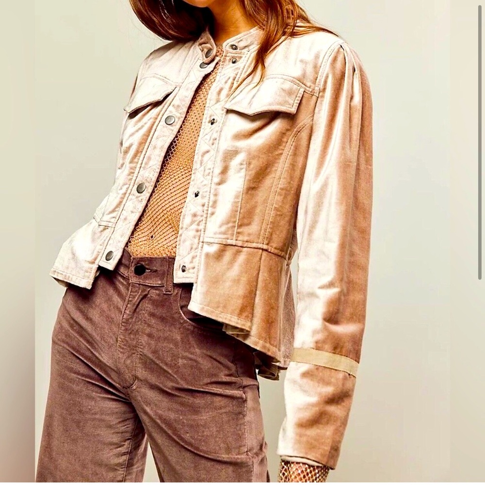 Free People Ballet Racer Velvet Jacket